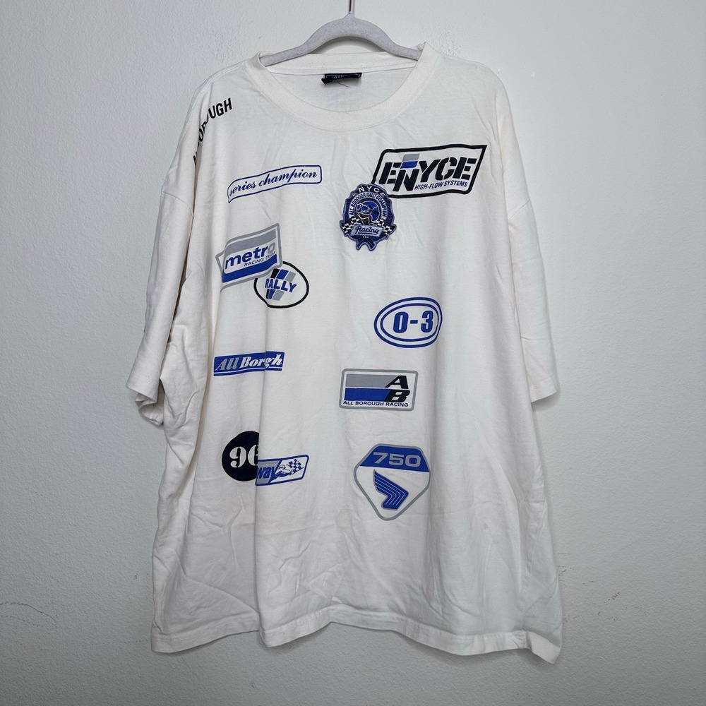Enyce Mens All Borough Racing T Shirt Size 2XL Y2K